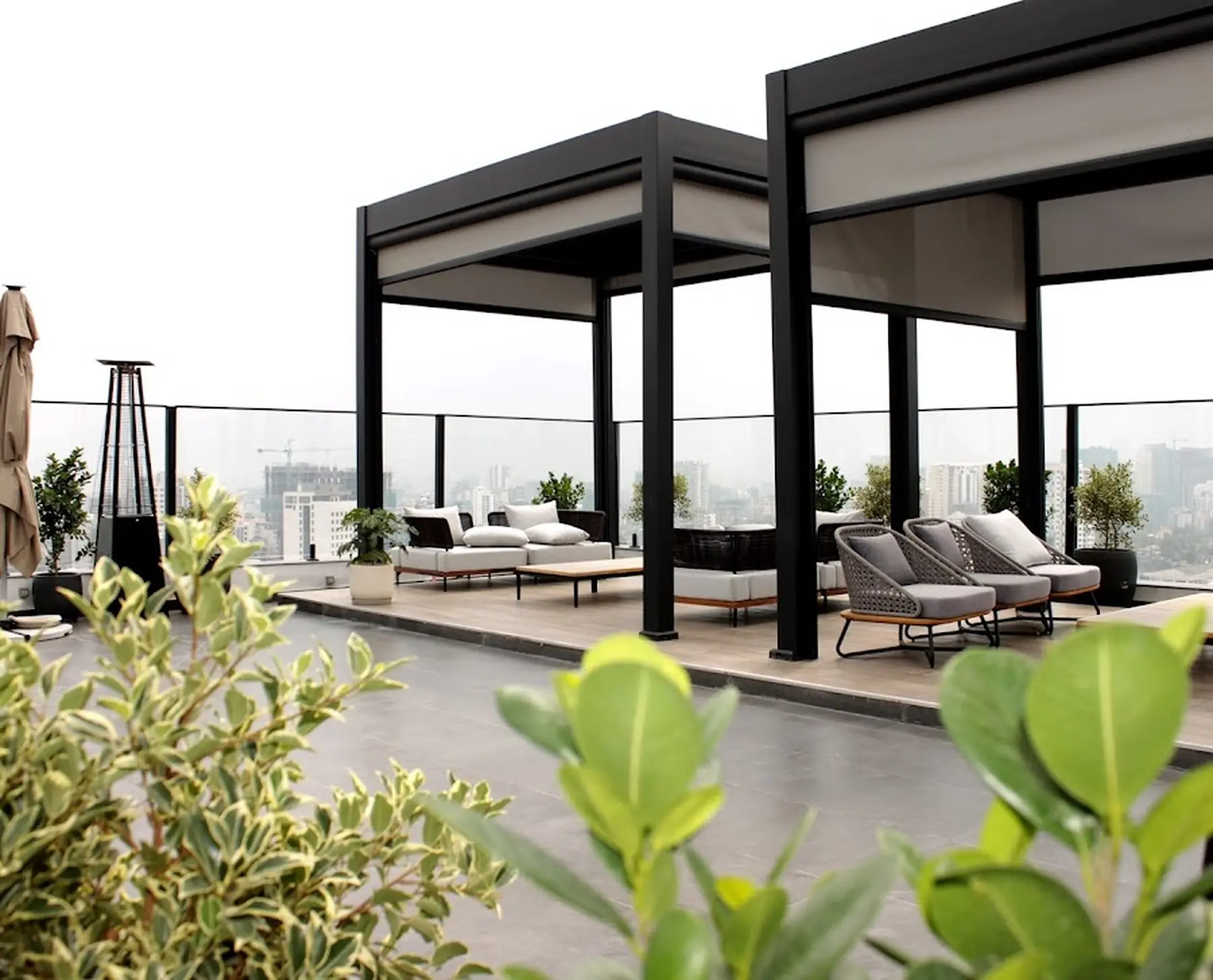 The rooftop terrace